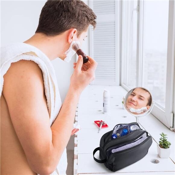 Toiletry Bag for Men,Travel Toiletry Organizer Dopp Kit Water-resistant Shaving - Picture 6 of 7